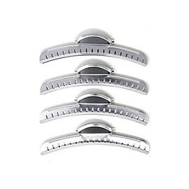 GLAMSA WAVE 4 CLIPS SILVER HAIRDRESSING CLIPS CLAMPS HAIR STYLING