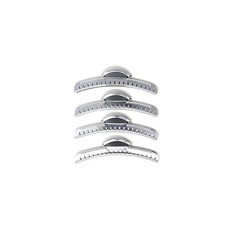 GLAMSA WAVE 4 CLIPS SILVER HAIRDRESSING CLIPS CLAMPS HAIR STYLING