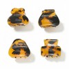 Mini Tortoise Hair Clips for Women, 4PCS Cellulose Acetate Barrettes
