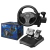DOYO Pro Universal Vibration Gaming Steering Wheel with Pedals 270°