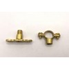 Greened House Brass Munsen Pipe Ring Clip & Backplate 15mm