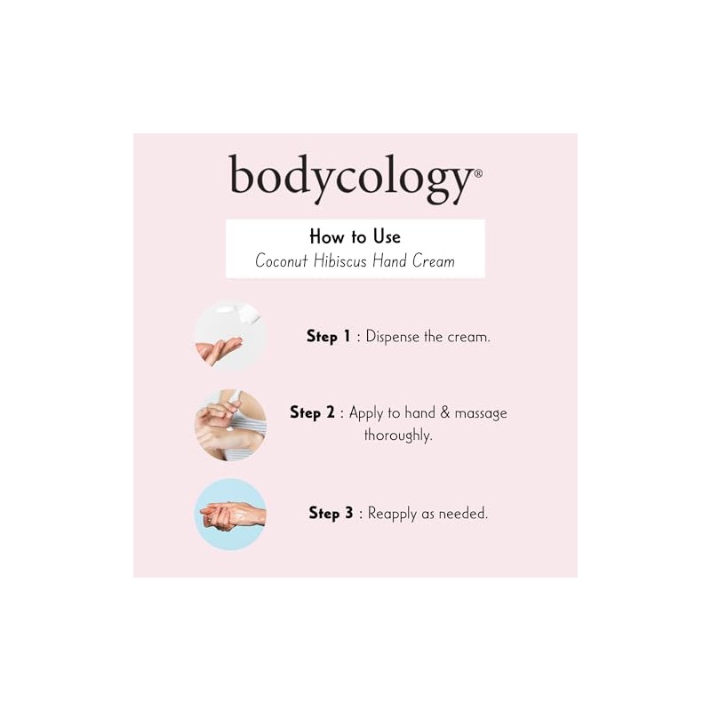 Bodycology shea butter hand cream Crema para Manos Coconut Hibiscus