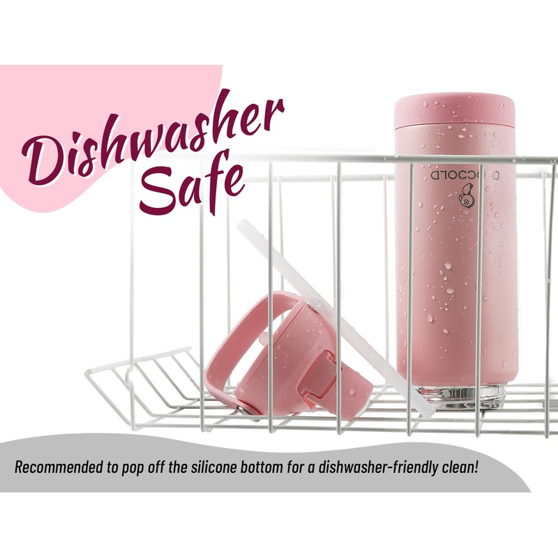 DLOCCOLD 18oz Kids Insulated Water Bottle with Leak Proof Straw