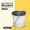 AASPIRE PETS 2 Quart Stainless Steel Flat Side Bucket |