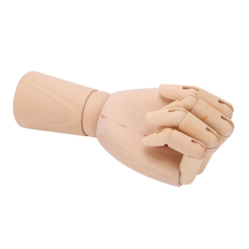 Wood Mannequin Hand Flexible Joints Fingers Drawing Mannequin Hand for