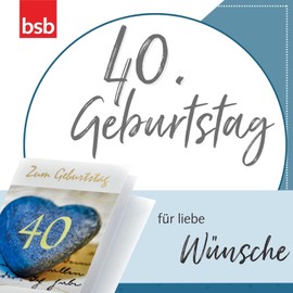 bsb 40th Birthday Card Woman & Man - Birthday Card in 11.5 x 17.0 cm - Birthday Card with Party Motif - 40th Birthday Card with Envelope - Birthday Cards