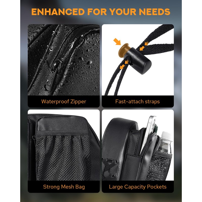 PBYMT Driver Rider Backrest Bag, Rider Backrest Organizer Bag, Driver