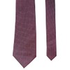 Extra Long Microfibre Tie Burgundy Solid Polyester XL Woven Necktie