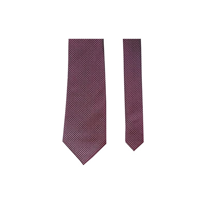 Extra Long Microfibre Tie Burgundy Solid Polyester XL Woven Necktie