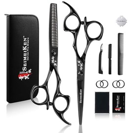 Professional Hair Cutting Scissors 6 Inch with Thinning Scissors for Salon and Home Use