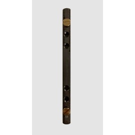 Generic 4"" Universal Door Spindle with Holes, Set Screws, Combination Type, Door Hardware for Threaded and Straight Knobs, Black/Gold