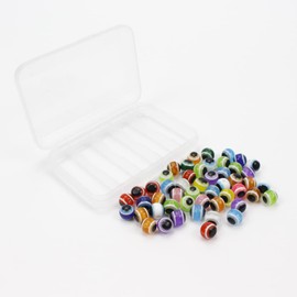 Fishcm Fisheye Bead Bait Eggs Kits - 200pcs Floating Ball Stoppers with Box for Saltwater, Freshwater Salmon and Trout Fishing