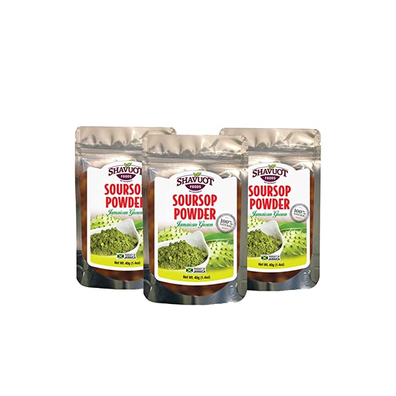 Shavuot Jamaican Soursop Powder 1.4 Ounce (Pack of 3)