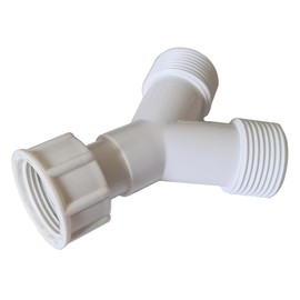 Washing Machine Y Piece Connector BSP 3/4” | Washing Machine Y Splitter | Cold Water Feed Splitter | Tap Y Splitter Manifold | Washing Machine Connector Y Piece Y Splitter | Twin Hose Pipe Connector