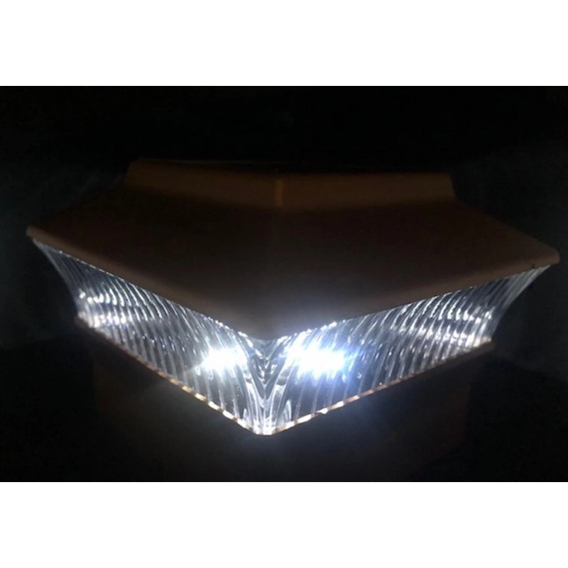 Garden Sunlight 6 Pack 4x4 Solar Powered Plastic Black/Copper LED