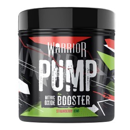 Warrior Supplements Pump Pre Workout Extreme Nitric Oxide Booster Powder, Strawberry Kiwi, 225 gram