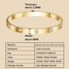 Kenizum 2PCS Designer Love Bracelet For Women, 18K Gold Plated