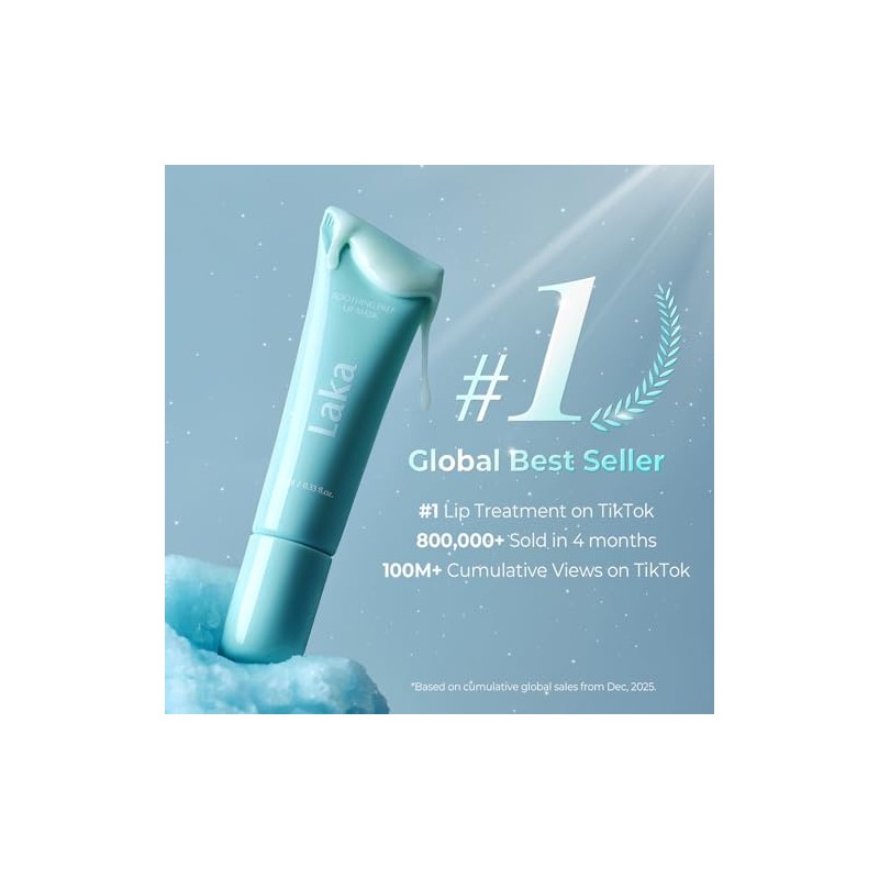 Laka Soothing Prep Lip Mask, Cooling Peel Off Korean Gentle