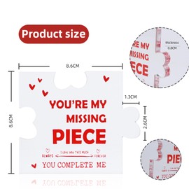 Valentines Day Gift for Her Him, Anniversary Birthday Gifts for Women Men, You are My Missing Piece Acrylic Puzzle Plaque, Romantic Gifts for Wife Girlfriend