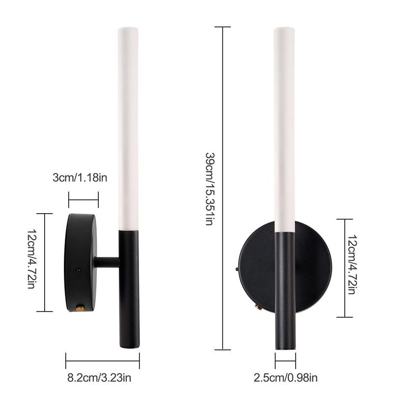 Battery Operated Wall Sconces Set of Two with Remote Control,