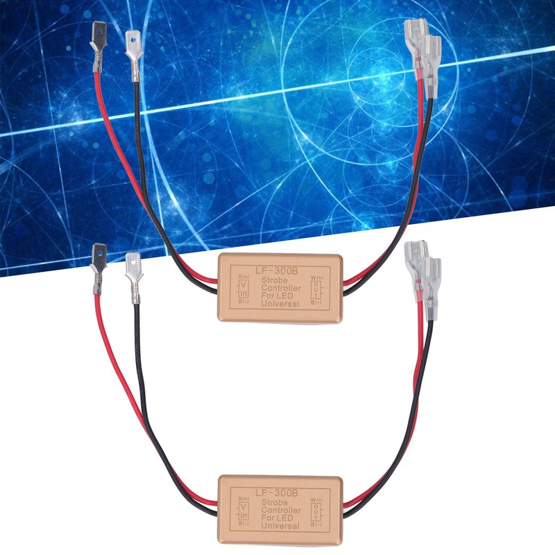 2PCS LED Strobe Controller Car Headlight Signal Light Control Flasher