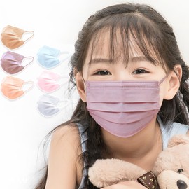 Shishibela Sports Mask, Non-woven Fabric, 51 Sheets Pollen Protection, Cloth Mask, Disposable Non-woven Mask, Color Mask, Women's, Small Size, Lilac Ash