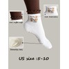 Puedizux Women Cute Pilates Socks Grip Crew Yoga Socks Ruffle