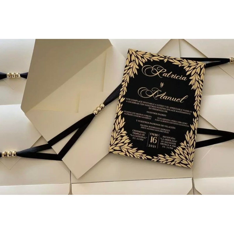 Cartulina Negra Kraft 236 Gr Invitaciones 100 Hojas Tamaño Carta