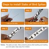 QIEGL Bird Spikes 304 Stainless Steel for Coverage 30Ft 28pcs