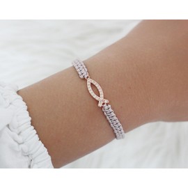 Guardian Angel Jewellery Bracelet Girls Women Adjustable Size Stud Earrings Children Girls, Sterling Silver, Cubic Zirconia