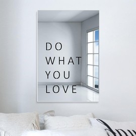 Do What You Love Decorative Wall Mirror - Size: 12x18x1, Color: Gold