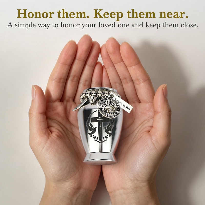 Anbanglin Small Cremation Urns for Human or Pet Ashes, Mini