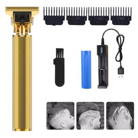 TENXUI Maquina para Cortar Cabello, con 4 Limitación De Peines, Carga USB, 4 Horas de Funcionamiento, Baja Frecuencia Ruido Bajo, Cortadora de Cabello, para Familias/Peluqueros (oro)