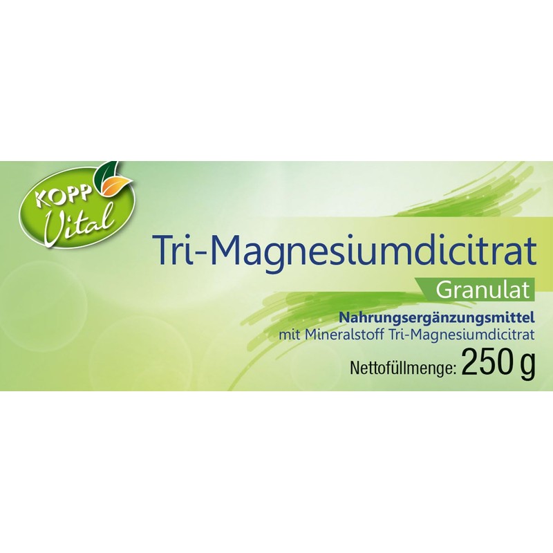 KOPP Vital® Tri-Magnesium Dicitrate Granules | 250 g | GMO