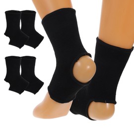 CIATBYYJ 2 Pair Kids Ankle Brace Stabilize Joints, Kids Ankle Support Compression Sleeves,Knitted Ankle Support Brace Ankle Sleeve for Jogging Running Gymnast Fitness 7-12 Years Boys Girls (Black)