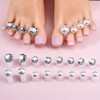 8pcs Toe Separator for Nail Polish Pedicure, Silicone Toe Spacers