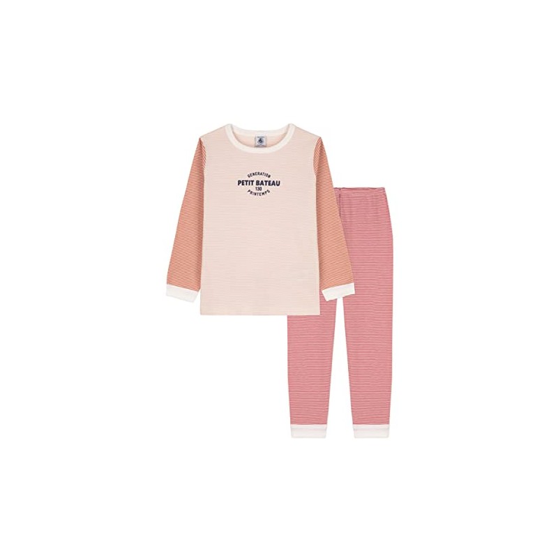 Petit Bateau Unisex Children's Pyjamas, Pink Saline / Multicoloured