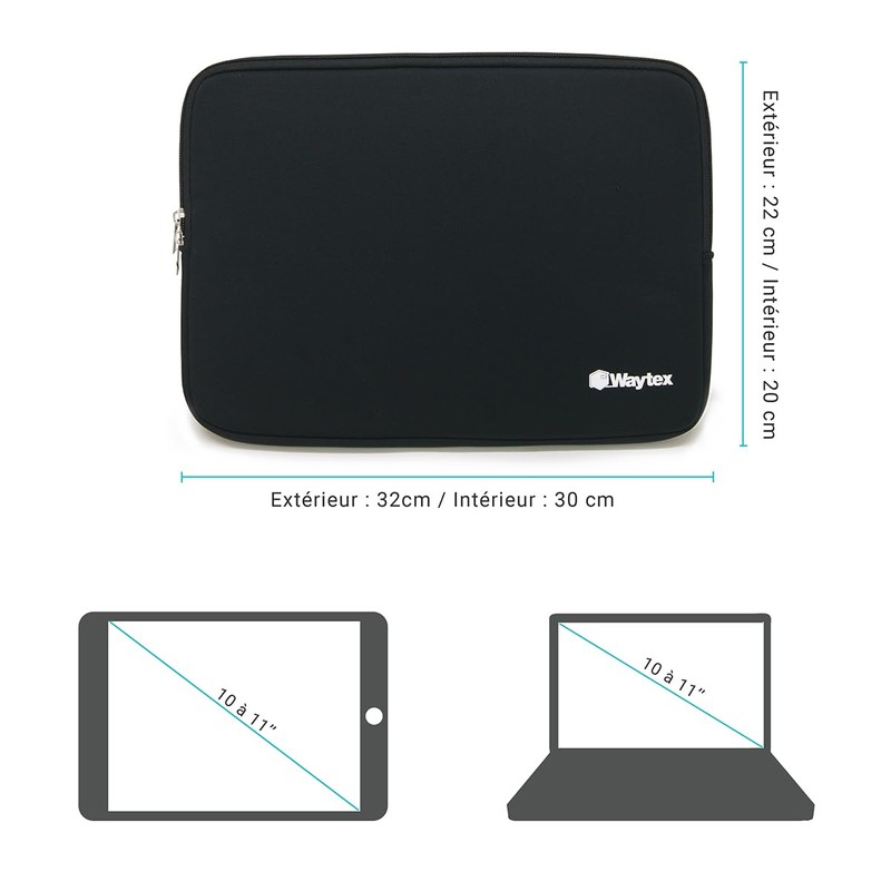 WAYTEX 10-11 inch Soft Neoprene Sleeve Case for Tablet and