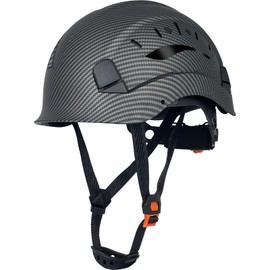 RDSGSO ANSI-Certified Industrial Safety Helmet RGS-6C with Adjustable Vents, 6-Point Suspension Hard Hats for Construction, Rescue, Outdoor Work (Matte Black Hard Hats)