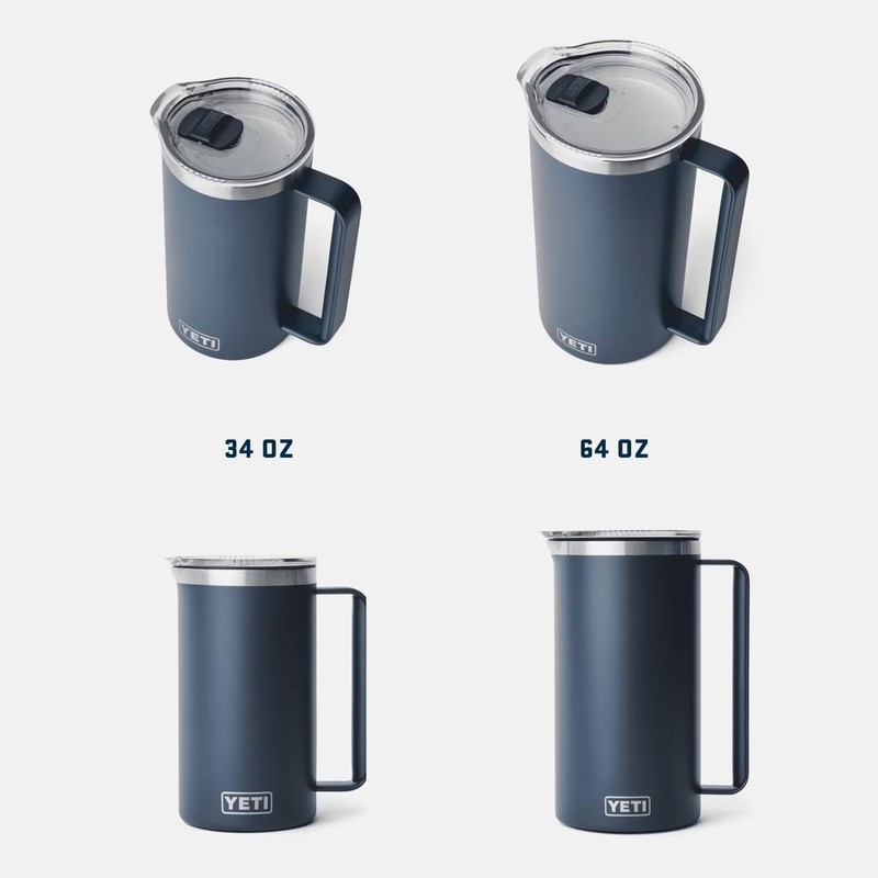 YETI Rambler 64 oz Pitcher, Vacuum Insulated, Stainless Steel with