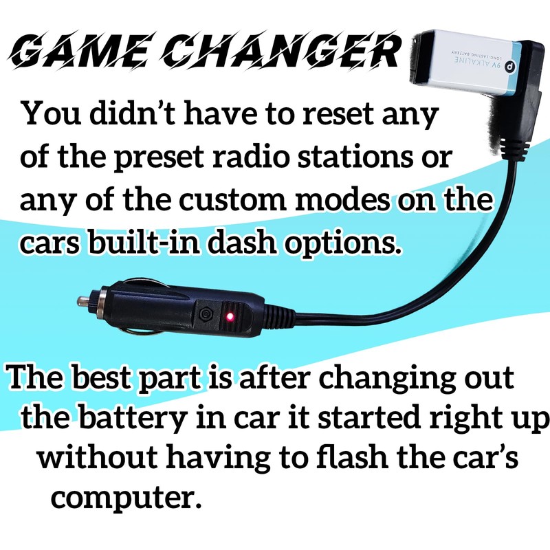 Sharutia Battery Memory Saver Automotive 12V,Save Memory Data of On-board