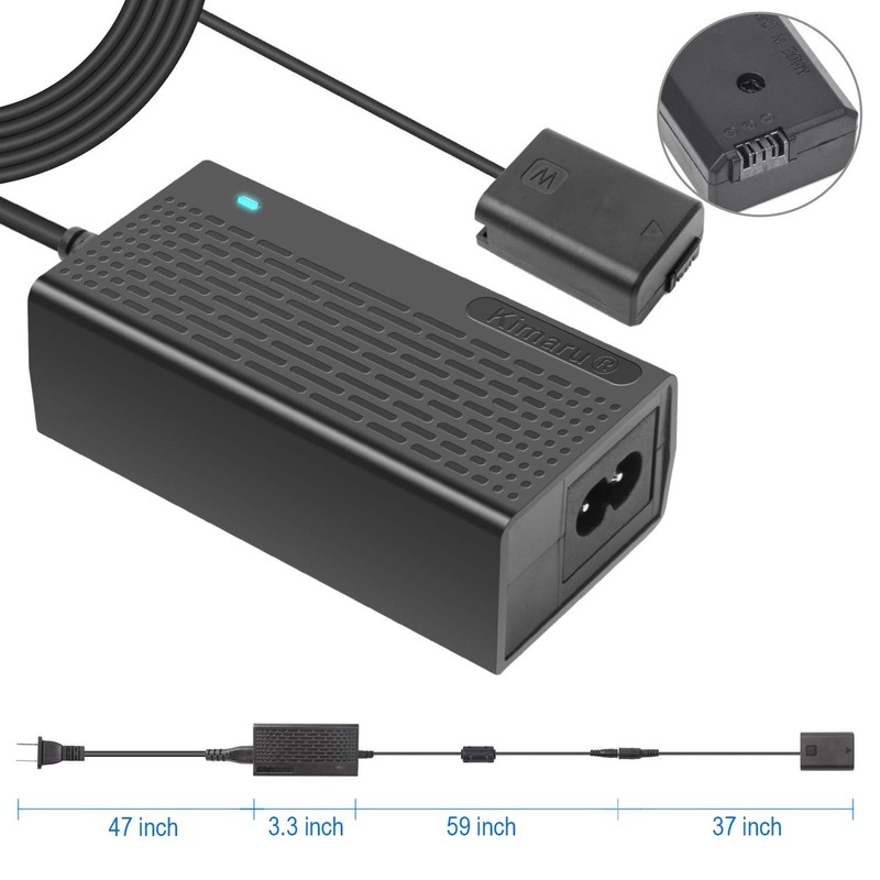 Kimaru AC-PW20 Power Supply Adapter NP-FW50 Dummy Battery Kit for