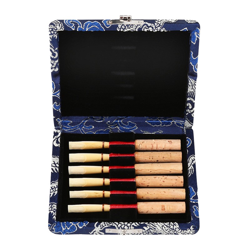 Wooden Silk Cloth Cover Reed Case Holder Storage Box for