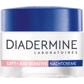 Diadermine Lift+ Bio Sensitive Anti-Age Night Cream (50 ml), Face Cream Smooths, Tightens and Regenerates the Skin Overnight, Night Cream Especially for Sensitive Skin