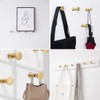 TECI Solid Brass Gold Hooks(2 Pack) Heavy Duty Wall Mounted.Perfect
