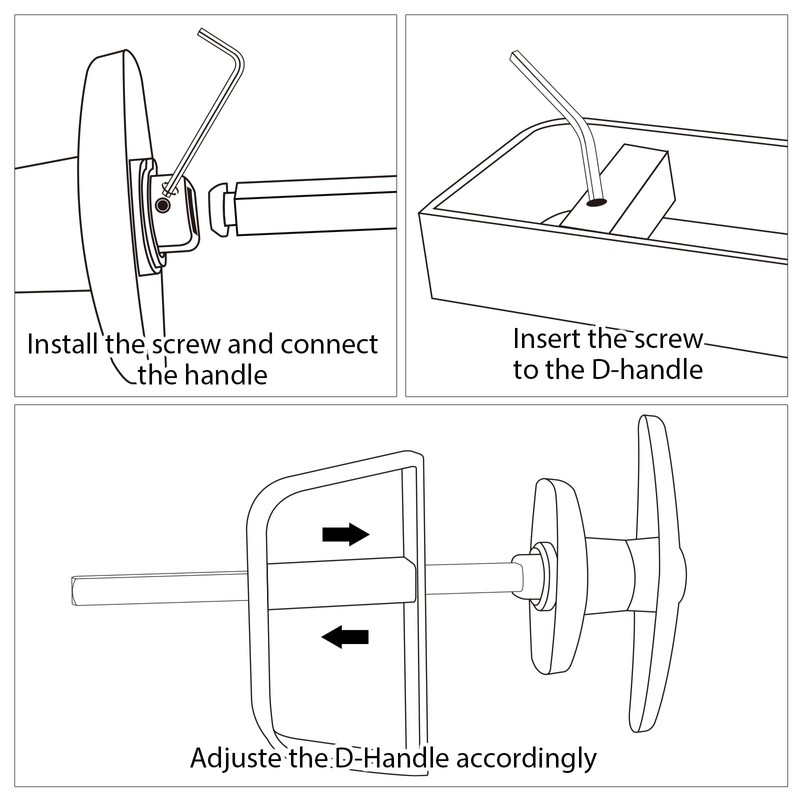 Shed Door Latch T-Handle Lock Kit with 5 Keys,BTEOBFY 5-1/2"
