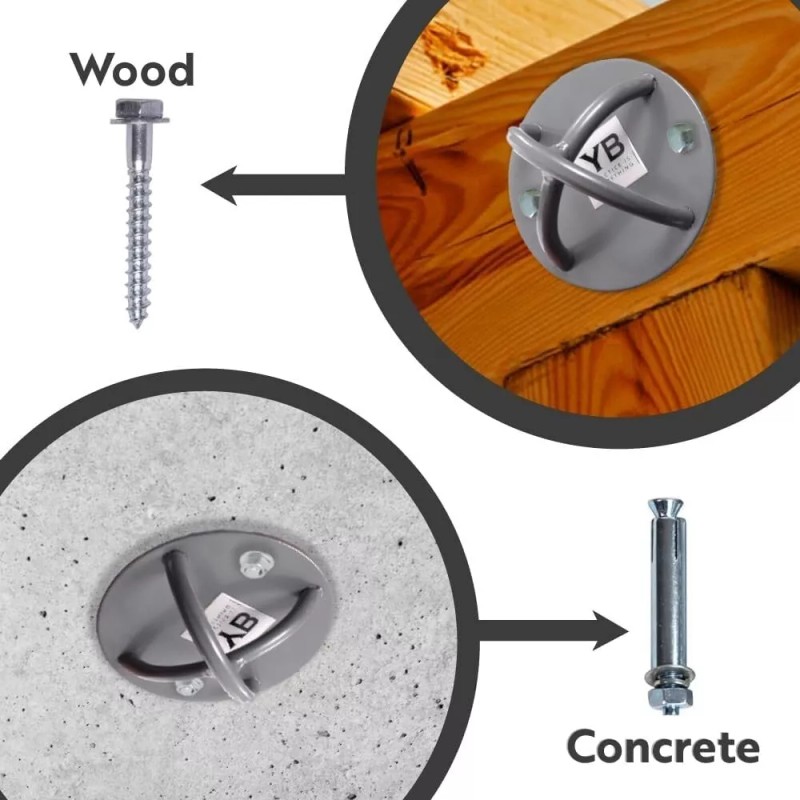 Yoga Trapeze Ceiling Hooks - Industrial Strength Hold Up to