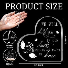 Miscarriage Gifts for Mom, Miscarriage Acrylic Keepsake for Loss Infant Baby, Pregnancy Loss Gifts, Loss of Baby Memorial Home Decorations, Sympathy Gifts for Parents