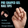 TOMICCA Pack of 504 Almond Medium Nail Tips for Gel