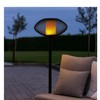 Solar Yard Outdoor Floor Lamp with Flame & Steady Modes,
